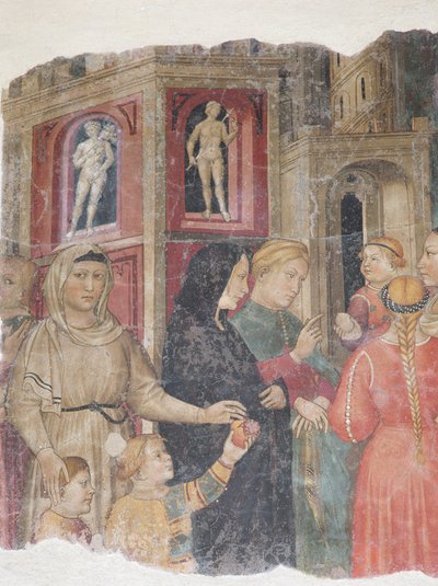 Detail aus den Capitani della Misericordia, 1386 von Niccolò Pietro di Gerini